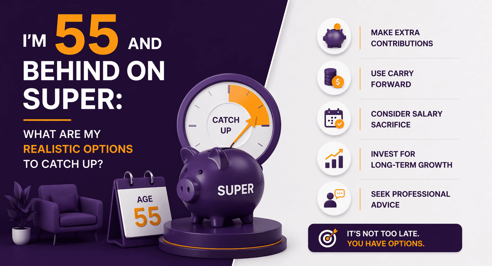 I’m 55 and Behind on Super: What Are My Realistic Options to Catch Up?