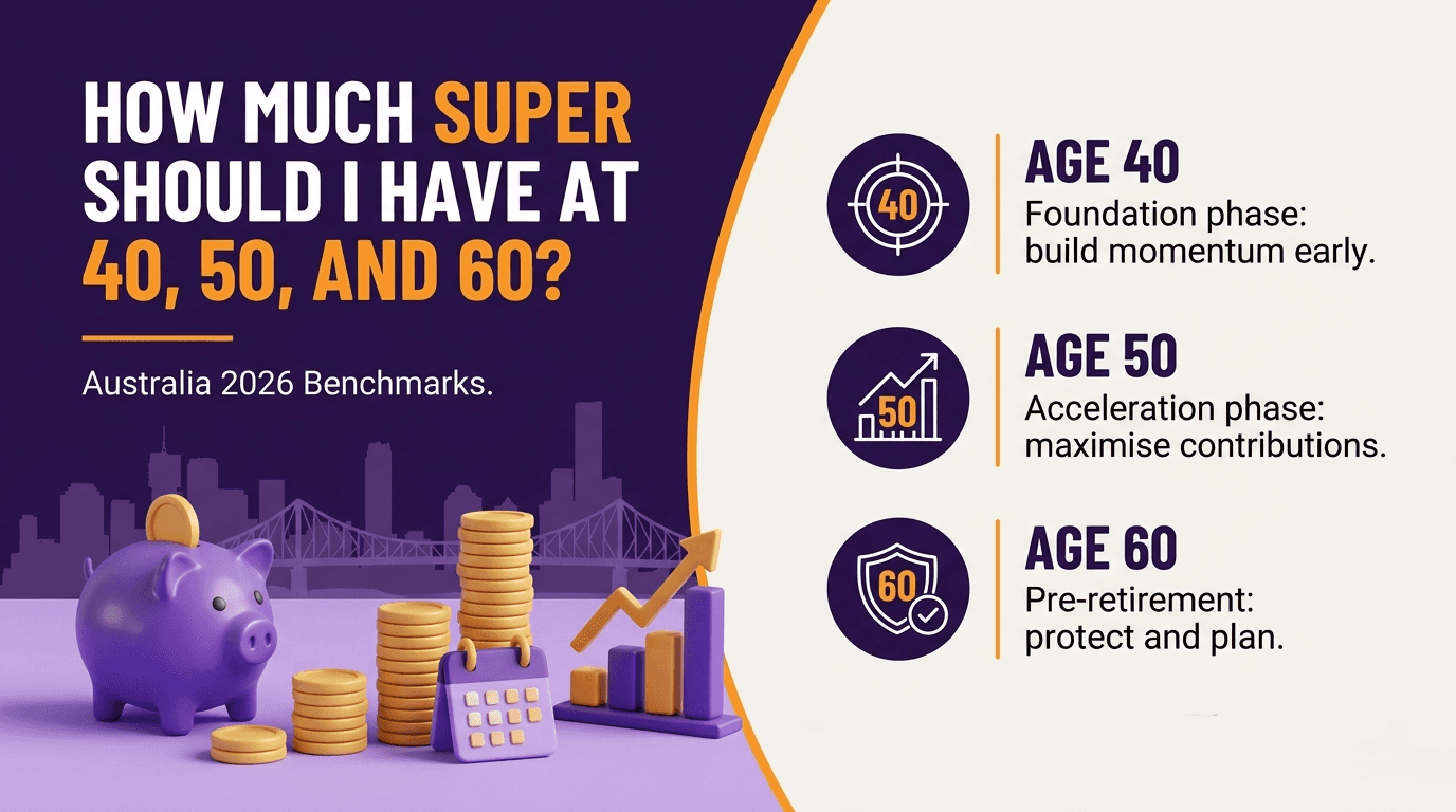 How Much Super Should I Have at 40, 50, and 60? (Australia 2026)