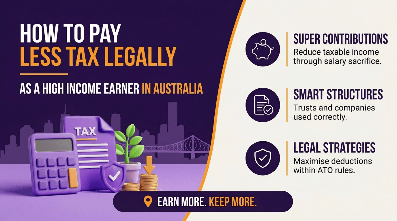 How to Pay Less Tax Legally as a High Income Earner in Australia