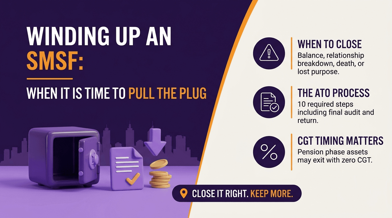 Winding Up an SMSF: When It Is Time to Pull the Plug
