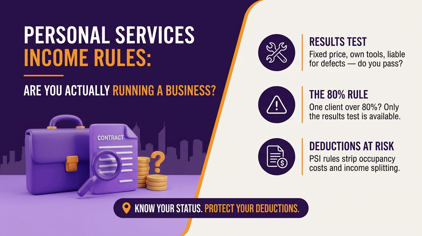 Personal Services Income Rules: Are You Actually Running a Business?